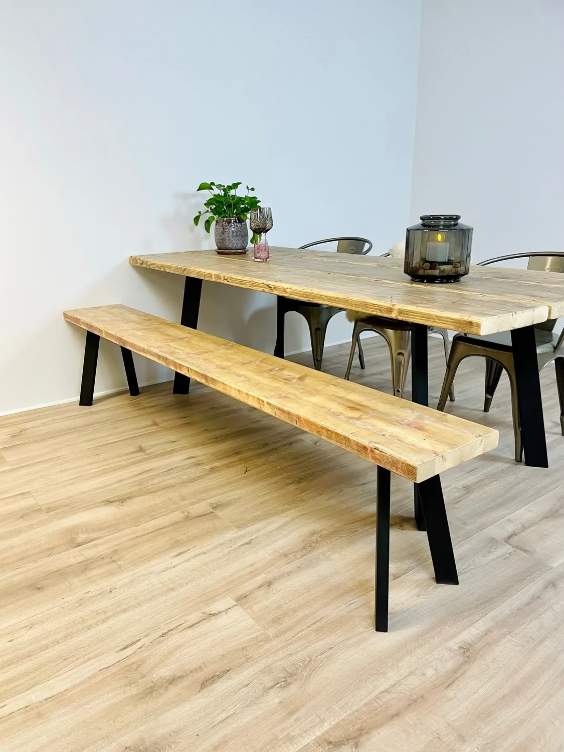 Kabeltromlen Plankebord Genbrugsplanker spisebord 180 cm