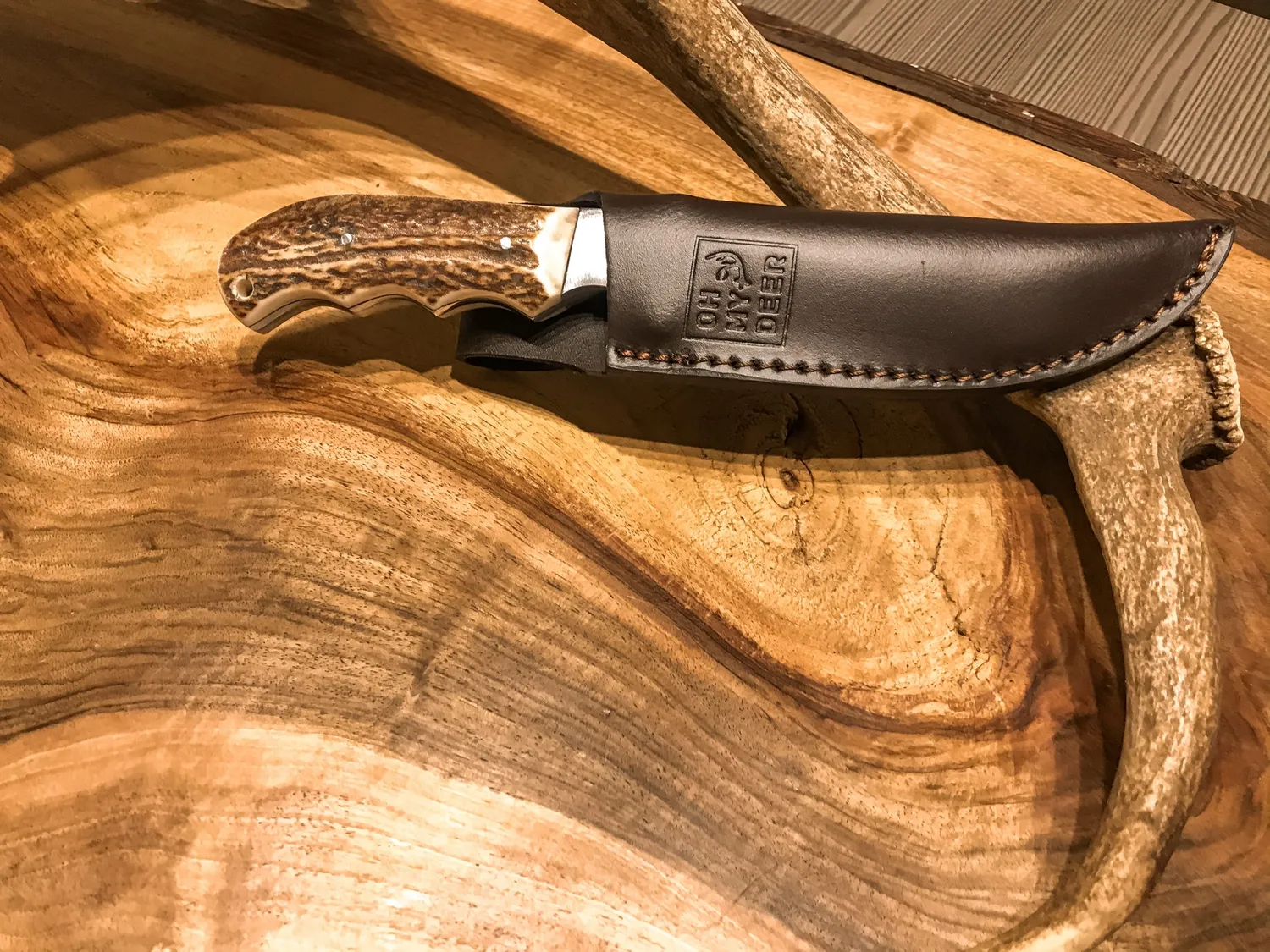 Oh My Deer Damast kniv damaskusstål