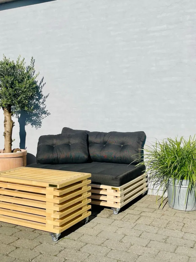 Kabeltromlen Pallesofa Traller Loungesofa 120x80 ubehandlet