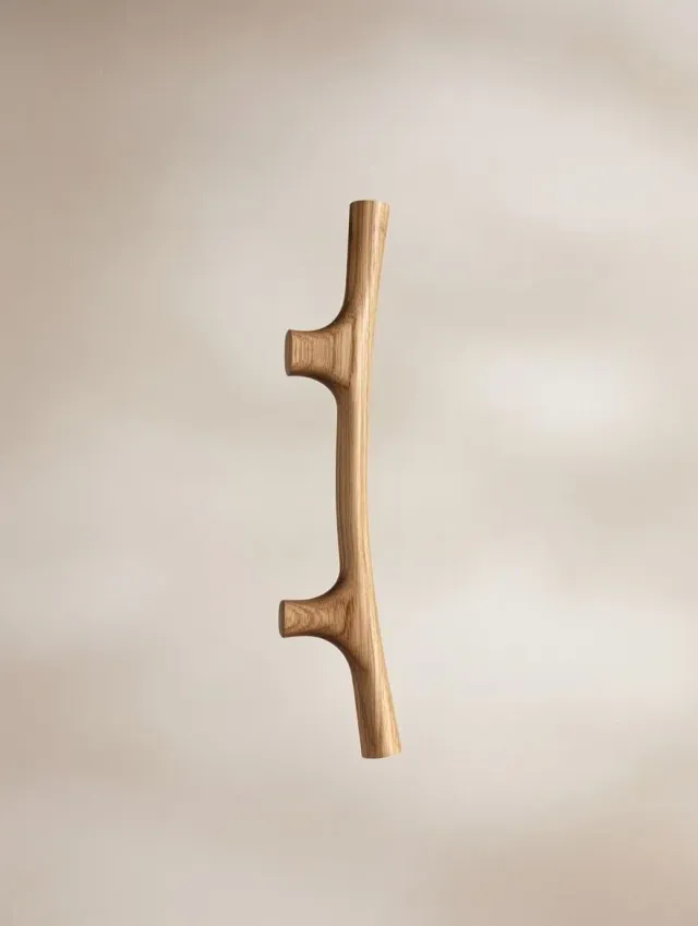 Habitables Bones dørhåndtag eg 60 cm enkelt massivt træ