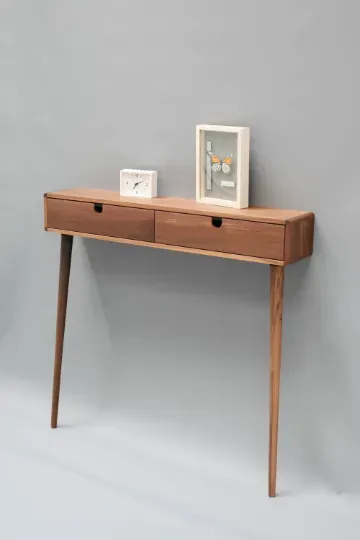 Habitables Mid-Century Console 02 konsolbord eg 2 ben massivt træ