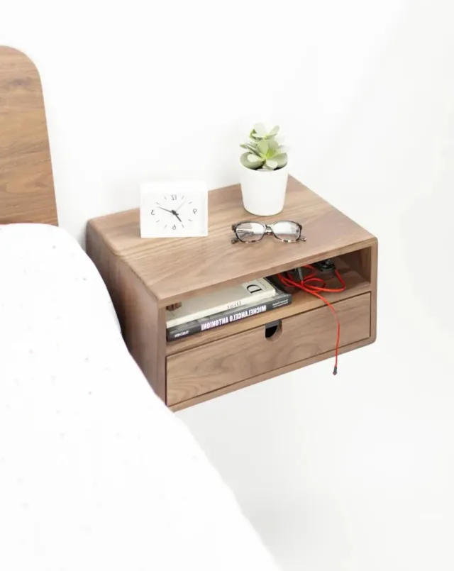 Habitables natbord væghængt eg 46,5cm skuffe