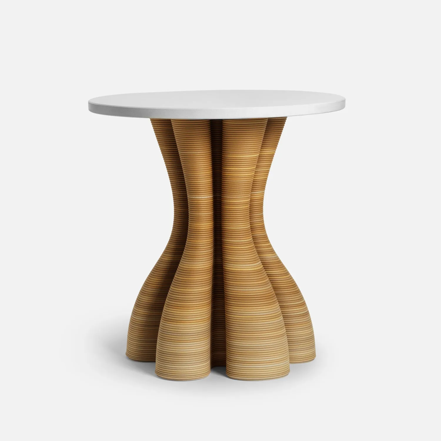 HYFER Anemone sidebord Natural bronzeglas