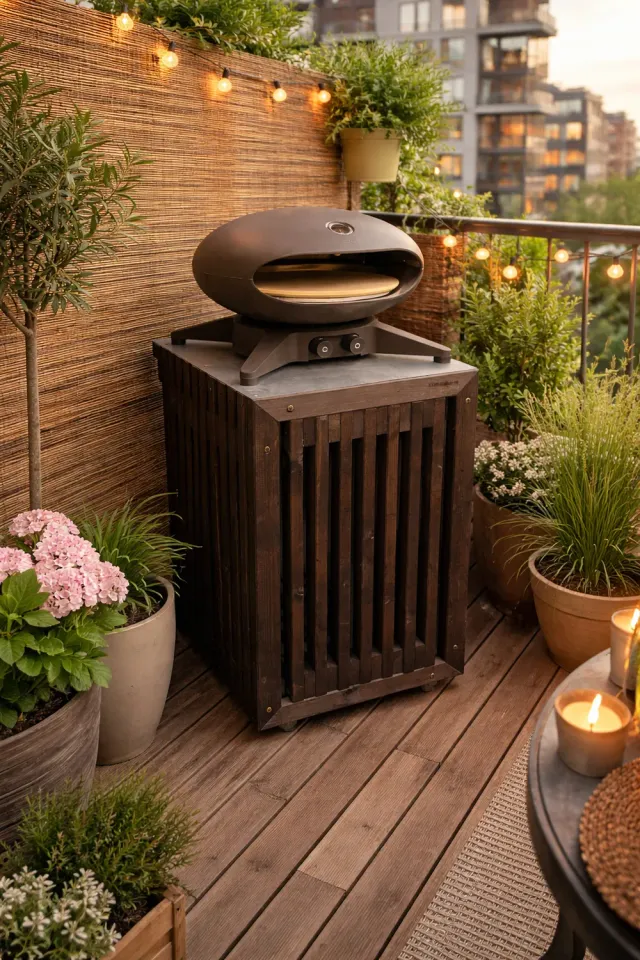 Kabeltromlen Grillbord Sortbejdset 54 cm grillbord gasflaske